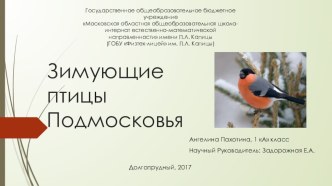 Зимующие птицы Подмосковья презентация урока для интерактивной доски по окружающему миру (1 класс)