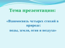 Презентация для интерактивной доски. Взаимосвязь четырёх стихий презентация для интерактивной доски по окружающему миру по теме