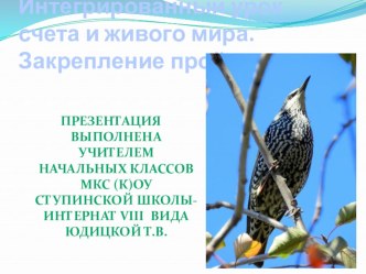 Интегрированный урок счета и живого мира. 2-й класс. план-конспект урока по математике (2 класс) по теме