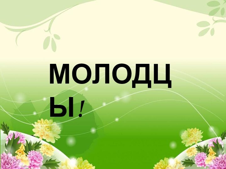 МОЛОДЦЫ!