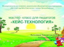 Мастер-класс для педагогов Кейс - технология презентация к уроку (средняя, старшая, подготовительная группа)