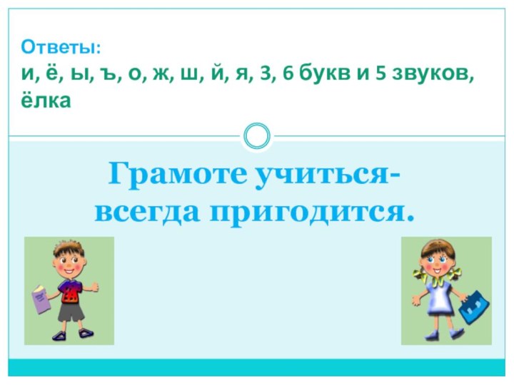 Грамоте учиться- всегда пригодится.Ответы: и, ё, ы, ъ, о, ж, ш, й,