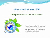 Образовательное событие Дебют 2018 классный час (3 класс)