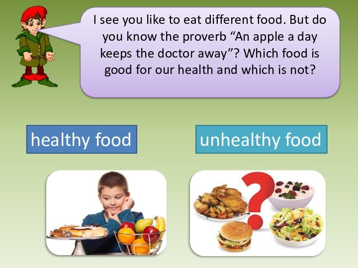 healthy foodunhealthy food