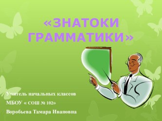 Знатоки грамматики презентация к уроку по русскому языку (2 класс)