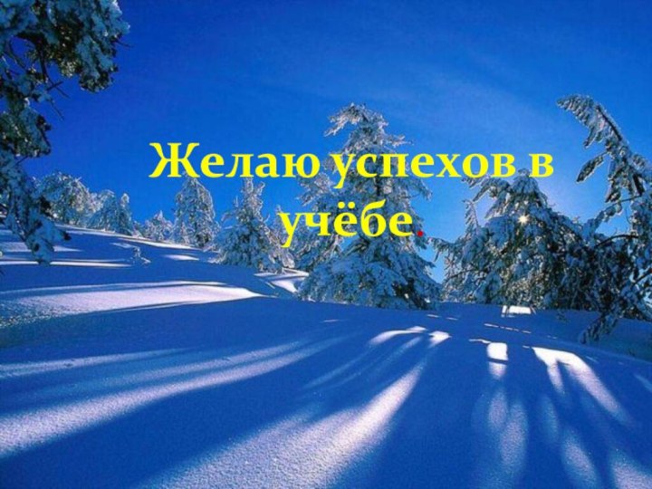 Желаю успехов в учёбе.