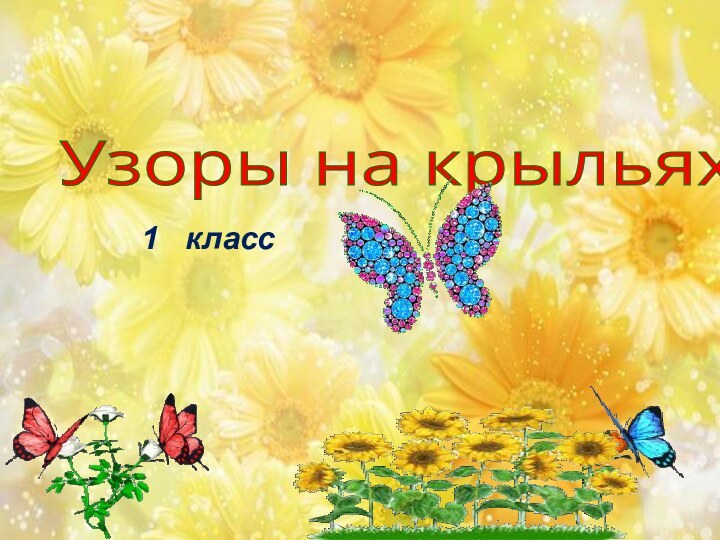 Узоры на крыльях      1  класс