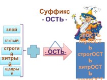 Правописание суффикса - ость-. презентация урока для интерактивной доски по русскому языку (2 класс)