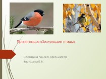 Презентация: Зимующие птицы презентация к уроку по окружающему миру (старшая группа)