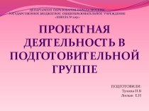 Проектная деятельность в подготовительной группе презентация к уроку (подготовительная группа)