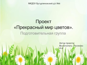 Презентация Прекрасный мир цветов презентация к уроку по окружающему миру (подготовительная группа)