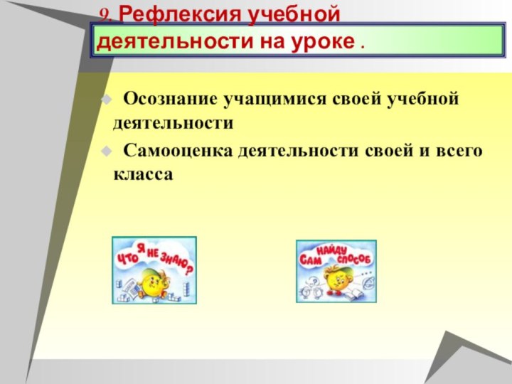 Осознание учащимися своей учебной деятельности Самооценка деятельности своей и