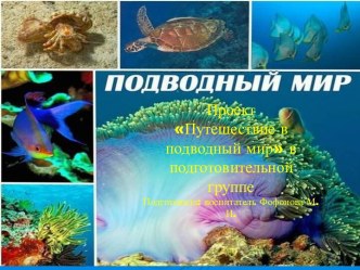 Презентация к проектной деятельности Путешествие в подводный мир проект (подготовительная группа)