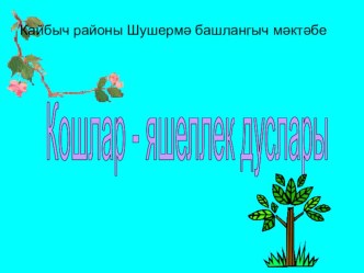 презентация Кошлар - яшеллек сакчылары презентация к уроку по окружающему миру (1 класс) по теме