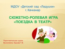 презентация Поездка в театр сюжетно-ролевая игра презентация к уроку (подготовительная группа) по теме