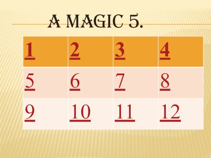 A magic 5.