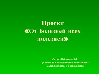 Презентация Лекарственные растения Омской области учебно-методический материал по окружающему миру (3 класс)