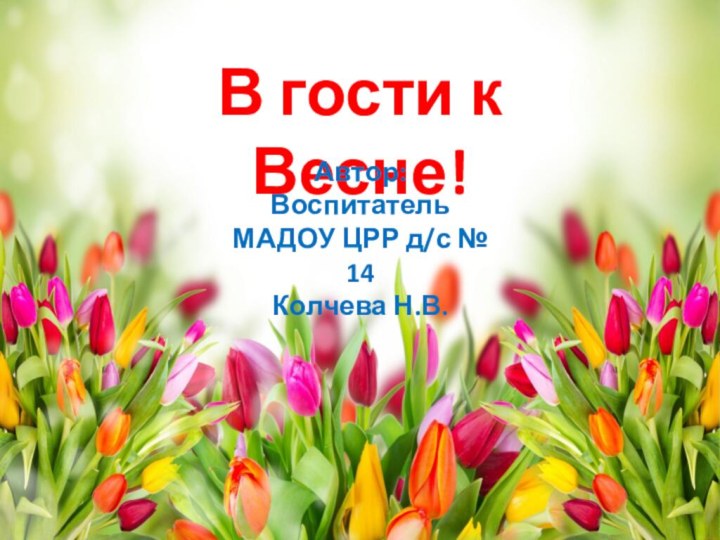 В гости к Весне!Автор:Воспитатель МАДОУ ЦРР д/с № 14Колчева Н.В.