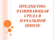 ПК 4.2 Предметно-развивающая среда в кабинете начальных классов материал по теме