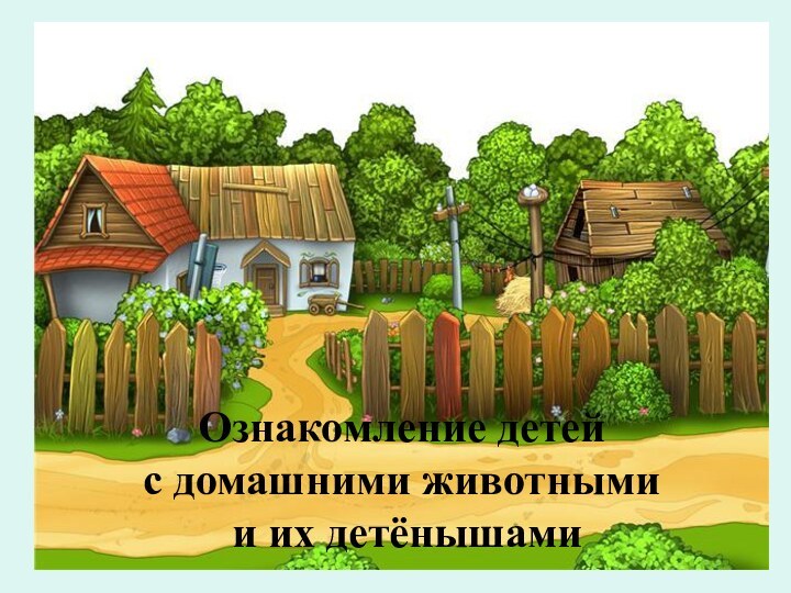 Ознакомление детей с домашними животными и их детёнышами