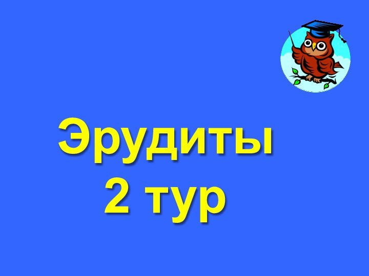 Эрудиты 2 тур