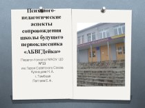 Психолого-педагогические аспекты сопровождения школы будущего первоклассника АБВГДейка презентация к уроку (1 класс)