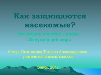 Презентация Как защищаются насекомые презентация к уроку по окружающему миру (1, 2, 3, 4 класс)