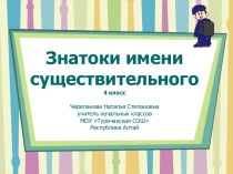 Презентация к уроку русского языка Имя существительное презентация к уроку по русскому языку (4 класс) по теме