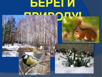 Береги природу! презентация к уроку по окружающему миру (старшая группа)