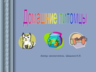 Домашние питомцы презентация к уроку по теме