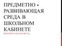 ПК 4.2. Предметно-развивающая среда учебного кабинета презентация к уроку по теме