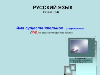 УУД на фрагменте урока русского языка Имя существительное. презентация к уроку по русскому языку (2 класс)