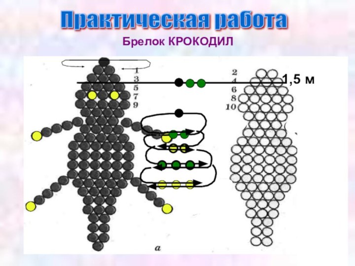 Практическая работа Брелок КРОКОДИЛ1,5 м