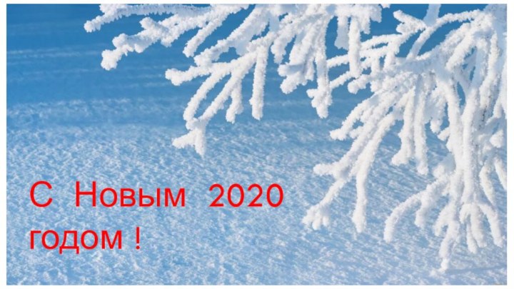 С Новым 2020 годом !