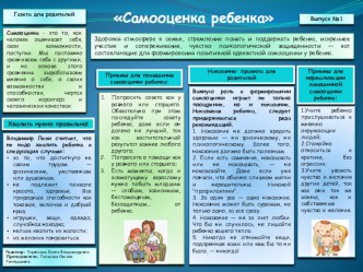 Газета для родителей. Самооценка ребенка творческая работа учащихся