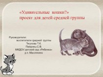 Познавательно- творческий проект Удивительные кошки проект (средняя группа)