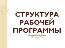 Структура рабочей программы презентация к уроку