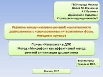 Развитие коммуникативно-речевой компетентности, прием Изосказка, метод Микрофон презентация к уроку по развитию речи (подготовительная группа)