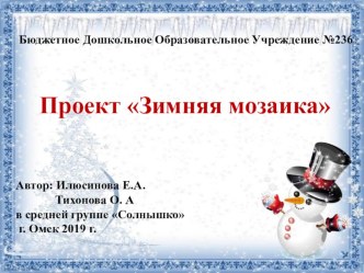 проект Зимняя мозаика проект (средняя группа)