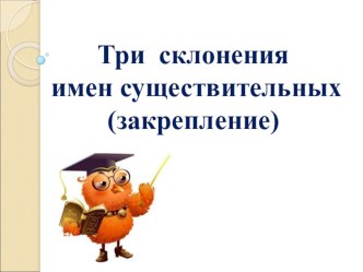 Склонение имен существительных презентация к уроку по русскому языку