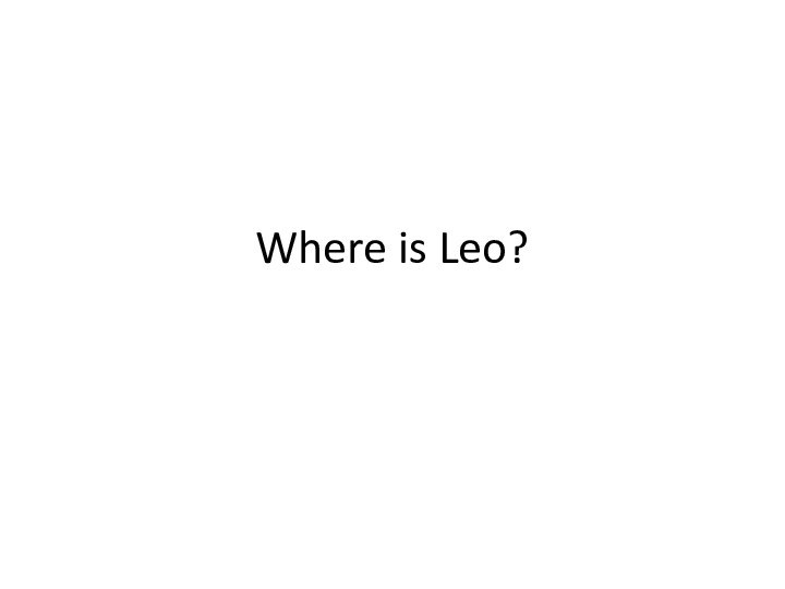 Where is Leo?