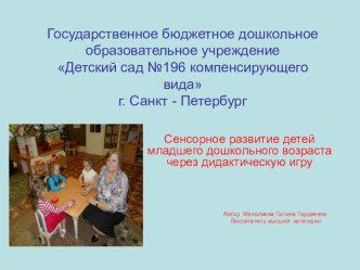 Сенсорное развитие детей младшего дошкольного возраста. презентация к занятию (младшая группа) по теме
