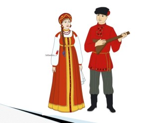 Русский народный костюм презентация к уроку по рисованию (подготовительная группа)