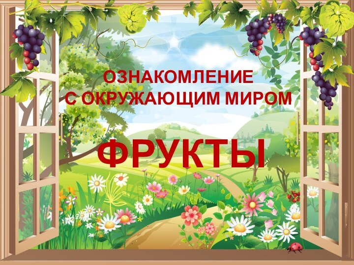 ОЗНАКОМЛЕНИЕ С ОКРУЖАЮЩИМ МИРОМ ФРУКТЫ