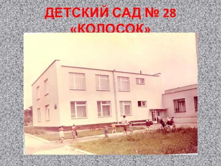 ДЕТСКИЙ САД № 28 «КОЛОСОК»