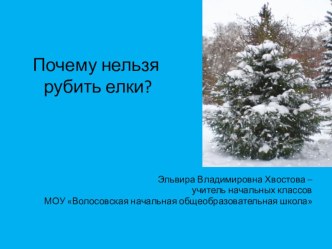 Почему нельзя рубить ели презентация к уроку по окружающему миру по теме