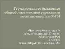 Конституции- 20 лет классный час (2 класс) 12 декабря - День Конституции России