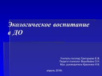 Проект Экологическое воспитание проект по окружающему миру (подготовительная группа)