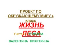 проект по окружающему миру 4 класс жизнь леса презентация к уроку по окружающему миру (4 класс) по теме