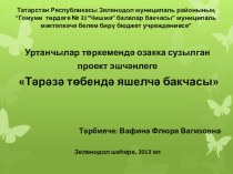 Уртанчылар төркемендә озакка сузылган проект эшчәнлеге Тәрәзә төбендә яшелчә бакчасы проект (средняя группа)